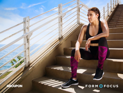 Form+Focus activewear collection builds on Groupon's success with fitness-related experiences, products and apparel offers (Photo: Business Wire)