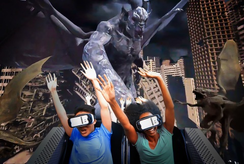 Six Flags and Samsung Announce World's First Fully Interactive Roller Coaster Gaming Experience - Rage of the Gargoyles (Photo: Business Wire)