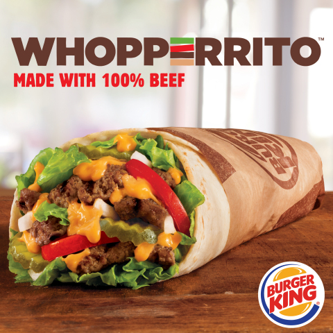 Part WHOPPER® Sandwich. Part Burrito. BURGER KING® Brand Launches Its WHOPPERRITO™ Nationally. (Photo: Business Wire)