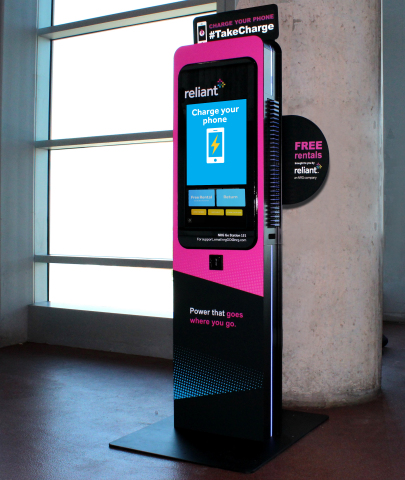 Reliant NRG Go station at NRG Stadium, offering power packs for rental. (Photo: Business Wire)