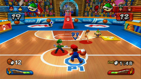 Mario Sports Mix presents four familiar sports - hockey, basketball, volleyball, dodgeball - but with a Mario twist. (Graphic: Business Wire)