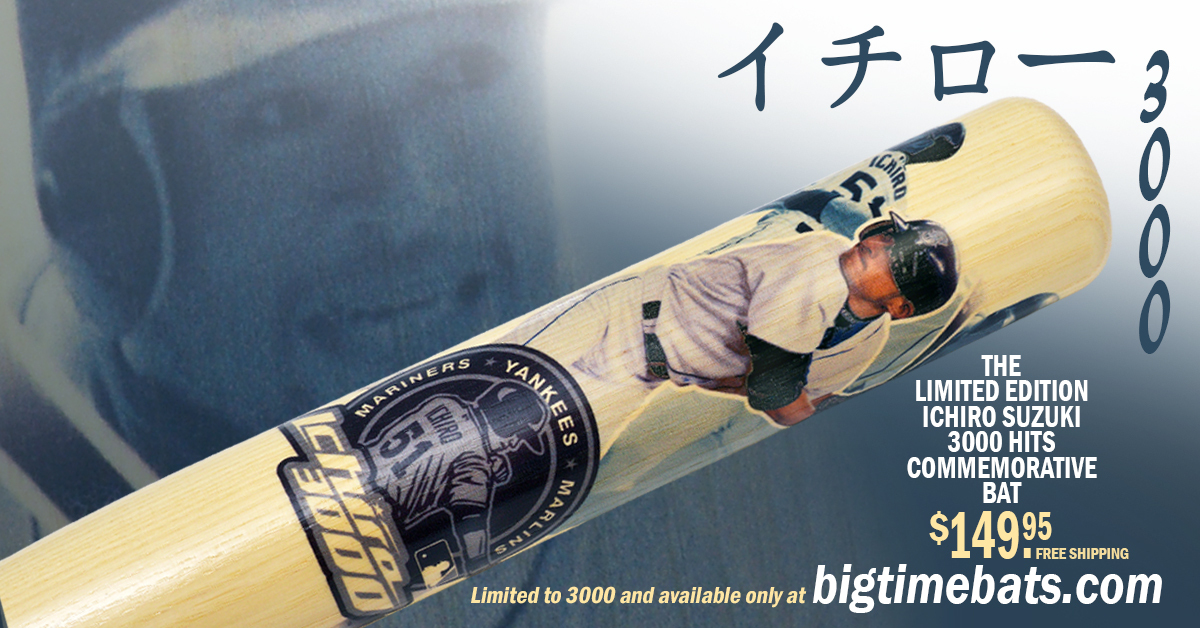 ビッグタイムバッツがイチロー選手の3000本安打記念バットの発売を発表 