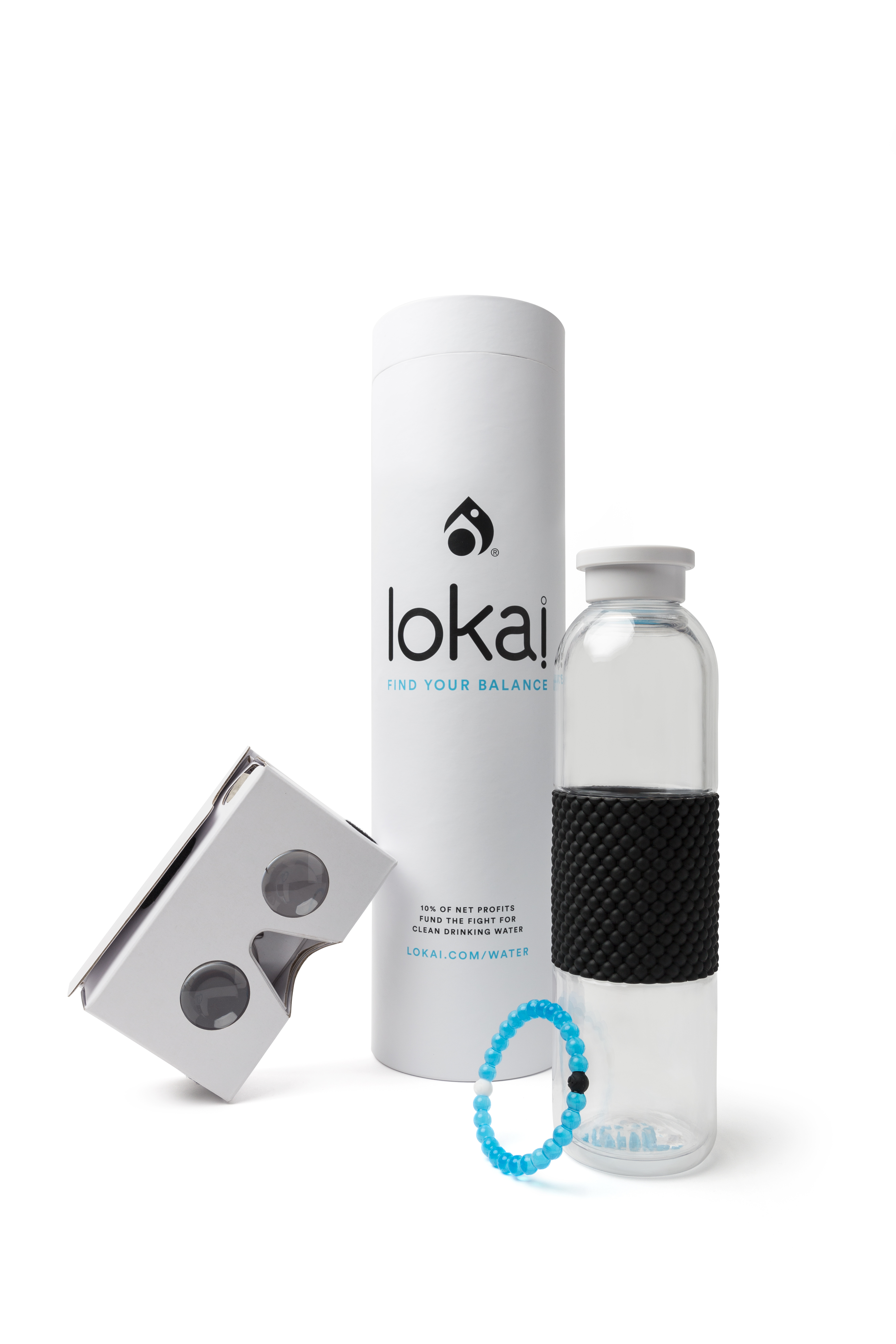 bracelet and cardboard virtual reality headset New LOKAI Water Bottle 