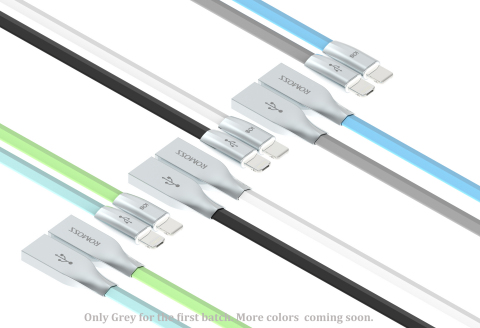 Just one ROMOSS RoLink Hybrid cable charges both iOS and Android devices with data transfer function ... 