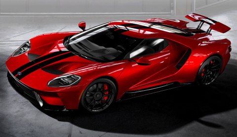 Ford Performance will offer the all-new Ford GT for two additional production years, bringing the production commitment of the carbon fiber supercar to a total of four years. (Photo: Business Wire)