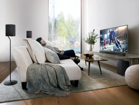 The Samsung HW-K950 soundbar brings to life the sounds of music, movies, television shows and video games. (Photo: Business Wire)