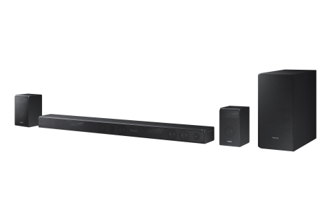 The new Samsung HW-K950 and HW-K850 soundbars featuring Dolby Atmos. (Photo: Business Wire)