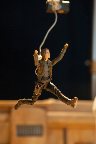 Stop-motion animation with Hasbro: The Black Series Jyn Erso figure. (Photo: Business Wire)