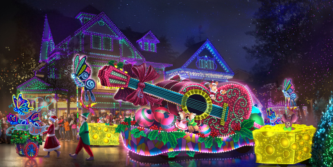 Dollywood's Parade of Many Colors will feature several vibrant floats, interactive characters and other surprises sure to delight families during the park's Smoky Mountain Christmas presented by Humana. (Photo: Business Wire)
