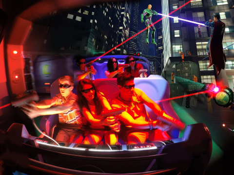 JUSTICE LEAGUE: Battle for Metropolis - The Next Generation State-of-the-Art Video Game You Can Ride - Only at Six Flags Magic Mountain (Photo: Business Wire)