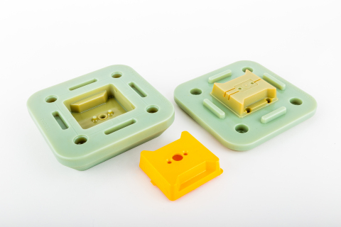 Fugro fibre optic sensor housings in PBT material produced via 3D printed injection molds on the Stratasys Objet500 Connex 3D Printer (Photo: Business Wire).