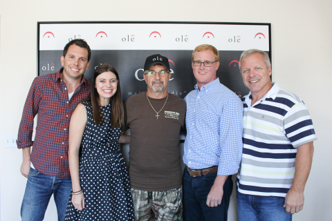 (L-R) Ben Strain (ole Creative Director), Emily Mueller (ole Creative Manager), Songwriter/Producer Phil O’Donnell, John Ozier (ole VP, Creative) and Mike Whelan (ole Sr. Director, Creative)
(Photo: Business Wire)
