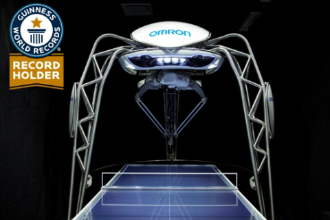 Omron's table tennis robot FORPHEUS certified by Guinness World Records(R) as the world's "first robot table tennis tutor" (Photo: Business Wire)
