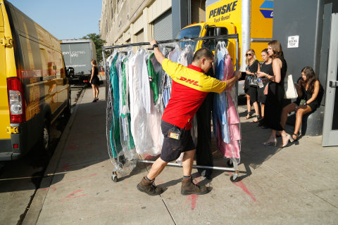 DHL delivered Marcel Ostertag’s Spring/Summer 2017 collection to New York Fashion Week: The Shows on Sept. 13, 2016. As one of the four winners of the DHL Exported designer program, Ostertag received shipping, logistics, branding and marketing support from DHL in collaboration with IMG. (Photo: Getty Images)