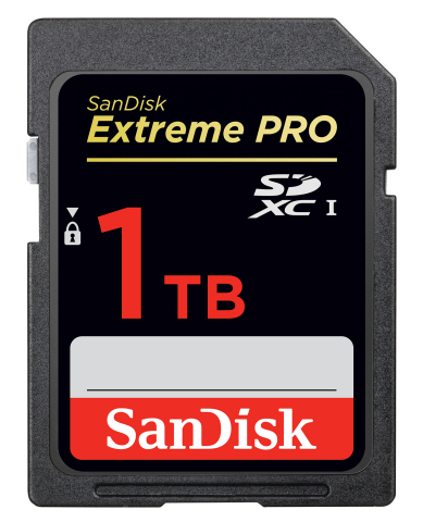 SanDisk 1TB SDXC memory card prototype (Photo: Business Wire)