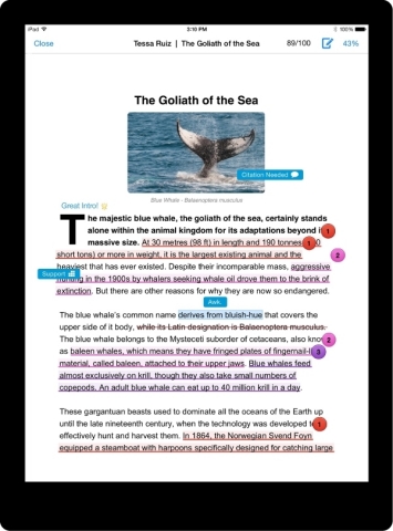 Turnitin Feedback Studio releases new features for iPad app. Students have full access to Feedback Studio. Faculty have more resources to help students improve their writing. (Graphic: Business Wire)