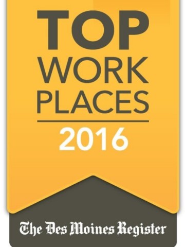 Des Moines Register 2016 Top Workplace