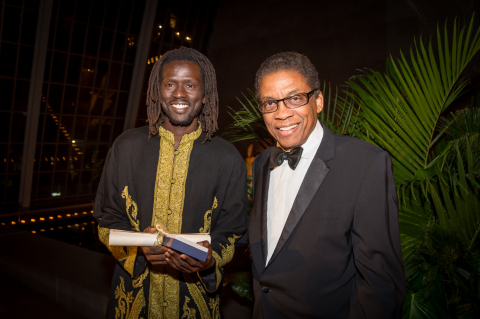 Emmanuel Jal (left) and Herbie Hancock (Photo: Business Wire)