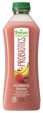 Tropicana Probiotics Strawberry Banana 32oz (Photo: Business Wire)