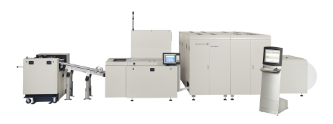 The AcceleJet printing and finishing system from Pitney Bowes (Photo: Business Wire)