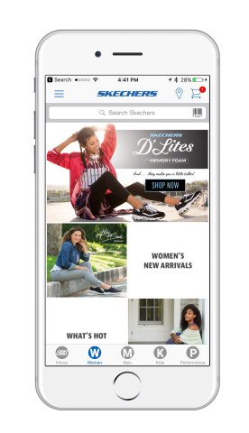 SKECHERS App: Home Page (Photo: Business Wire)