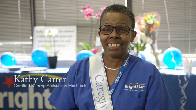 Kathy Carter, BrightStar Care's 2016 National Caregiver of the Year.