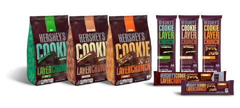 New Hershey’s Cookie Layer Crunch will be offered in multiple sizes for a variety of snacking occasions. (Photo: Business wire)