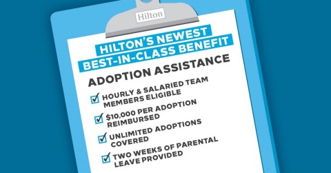 Hilton Introduces Best-in-Industry Adoption Assistance Program (Graphic: Business Wire)