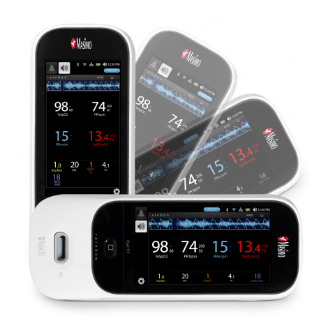Masimo Rad-97 Pulse CO-Oximeter, featuring automatic display rotation (Photo: Business Wire)
