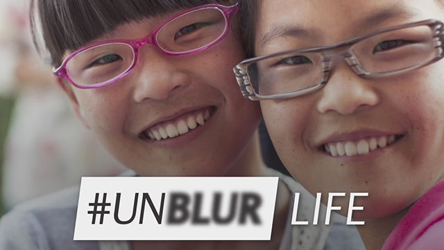 In honor of World Sight Day, OneSight launches their #UNBLUR campaign to raise advocacy and awareness for the 1 in 7 people across the world who lack access to an eye exam or pair of glasses.