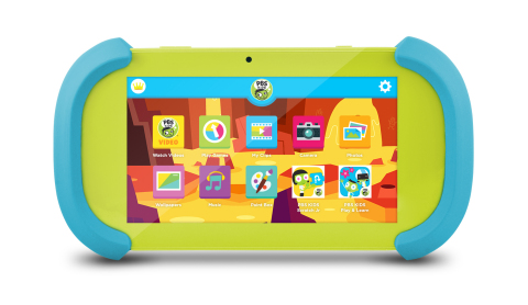 PBS KIDS, a leader in connected learning for children, today announced the launch of its first tablet, the Playtime Pad, which is produced by Ematic. (Photo: Business Wire)