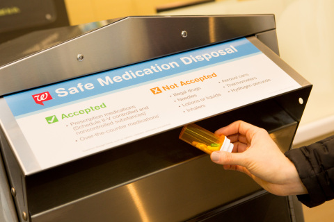 Walgreens collects more than 10 tons of unused medications as it reaches its goal of installing safe medication disposal kiosks in 500 pharmacies throughout U.S. (Photo: Business Wire)