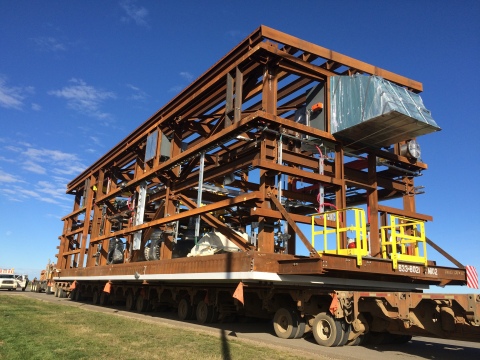 One of the 358 modules fabricated and shipped by Fluor to the Fort Hills Energy L.P. oil sands minin ... 