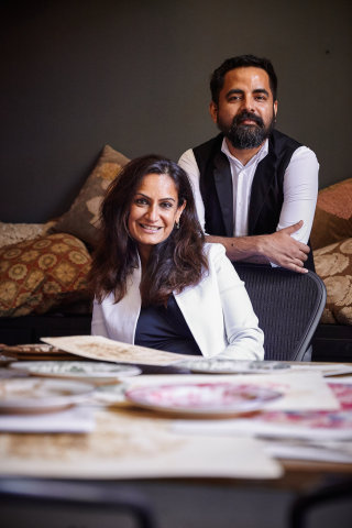 Sabyasachi Mukherjee, Fashion Designer and Monica Bhargava, EVP of Design + Product Development at Pottery Barn (Photo: Business Wire)