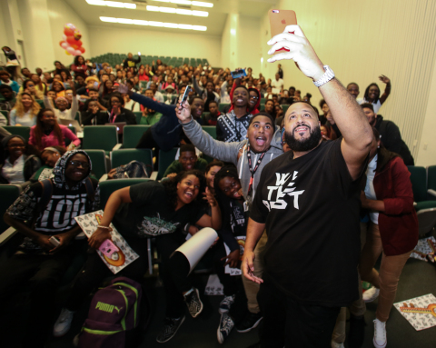 DJ Khaled surprise visit to Miami Central High School. (Photo: Business Wire)