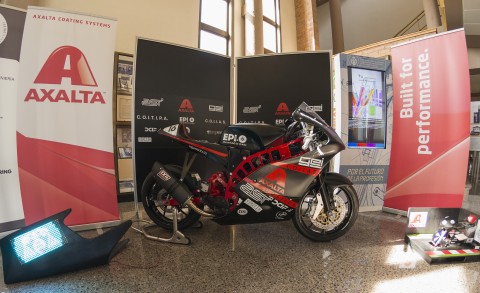 Axalta-sponsored Wolfast UniOvi MotoStudent IV motorbike finished with waterborne paint technology ( ... 
