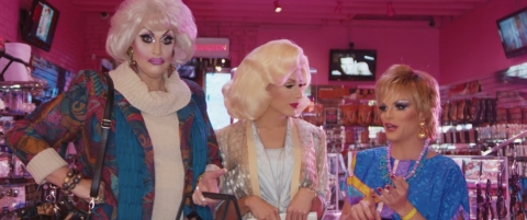 RuPaul's Drag Race favorites Alaska and Willam and drag legend Jackie Beat recreate a famous Golden Girls scene as a safer sex parody. (Photo: Business Wire)