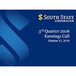 South State Corporation 3rd Quarter 2016 Earnings Call