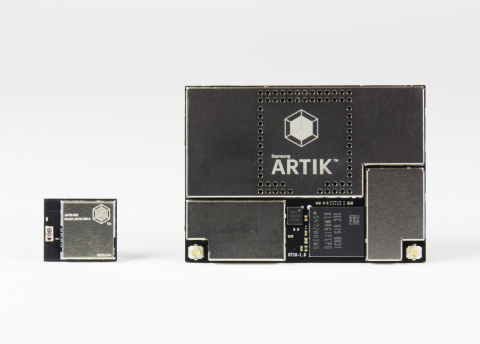 SAMSUNG ARTIK™ Smart Internet of Things (IoT) platform featuring two new module families, ARTIK 0 and ARTIK 7, that enables low-power, lightweight, cost-optimized devices targeted at end-devices to high-end gateways and multimedia applications. (Photo: Business Wire)