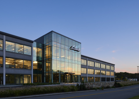 The Clarks Americas, Inc. headquarters, formerly the Polaroid building, in Waltham, MA. (Photo: Business Wire)