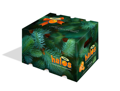 This holiday season, Wonderful Halos mandarins will bring festive cheer to consumers throughout the country. To give a “good choice” gift this season, a brand new 7-pound holiday-themed Halos box will be available in stores this Thanksgiving through Christmas, alongside seasonal POS in-store. (Photo: Wonderful Halos)