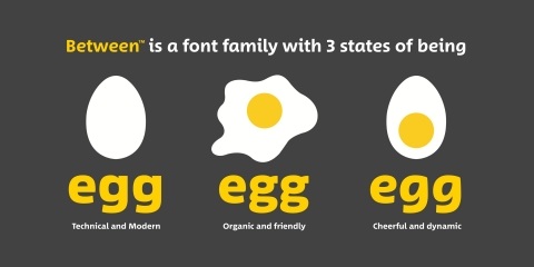 The Between typeface is a font family with three distinct states of being. (Photo: Business Wire)