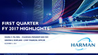 HARMAN 1QFY17 Earnings Results Supporting Slide Deck