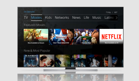 Comcast's X1 customers will be able to easily browse the extensive online collection of Netflix TV shows and movies alongside the programming included with their Xfinity TV subscription. (Photo: Business Wire)