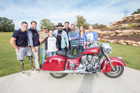 Zac Brown welcomed more than 100 veterans to Camp Southern Ground near Atlanta with a surprise acoustic performance to cap off a day of riding hosted by Indian Motorcycle. (Photo: Indian Motorcycle)