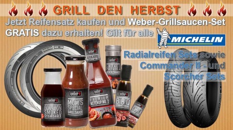 Aktion Grill den Herbst! – mit MICHELIN, MotorradreifenDirekt.de und Lebensmittel.de