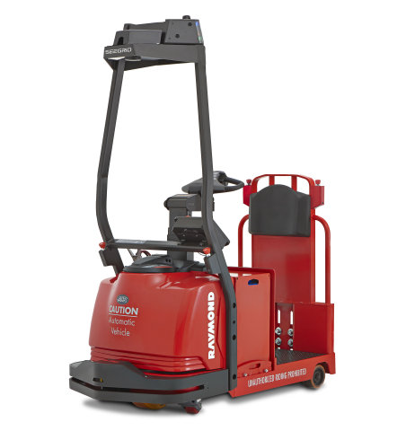 The Raymond Corporation, in collaboration with Seegrid Corporation, introduces the Raymond Courier™ 3020 tow tractor automated lift truck (Photo: Business Wire)