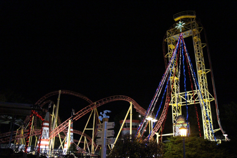 More than 20 holiday rides along with nine thrilling world-class roller coasters await guests, as part of the biggest and brightest Holiday in the Park wintertime celebration ever at Six Flags Over Georgia. (Photo: Six Flags Over Georgia)