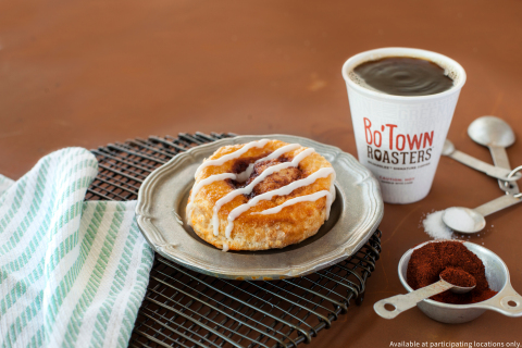 Baked to a golden brown and covered in sweet icing, this tasty cinnamon sweet-treat pairs perfectly with our signature Bo'Town Roasters™ coffee blend. (Photo: Bojangles')