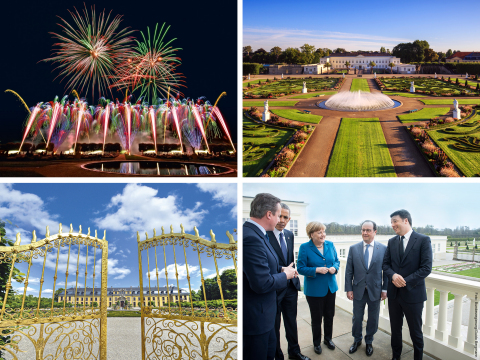 The world meets at Herrenhausen: The International Firework Competition takes place at Herrenhausen Gardens with the castle where in 2016 Angela Merkel welcomed Barack Obama, David Cameron, François Hollande and Matteo Renzi. (picture: HMTG / Bundesregierung / Bergmann)